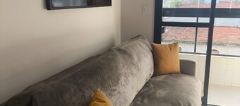 Comfortable apartment across from the beach.