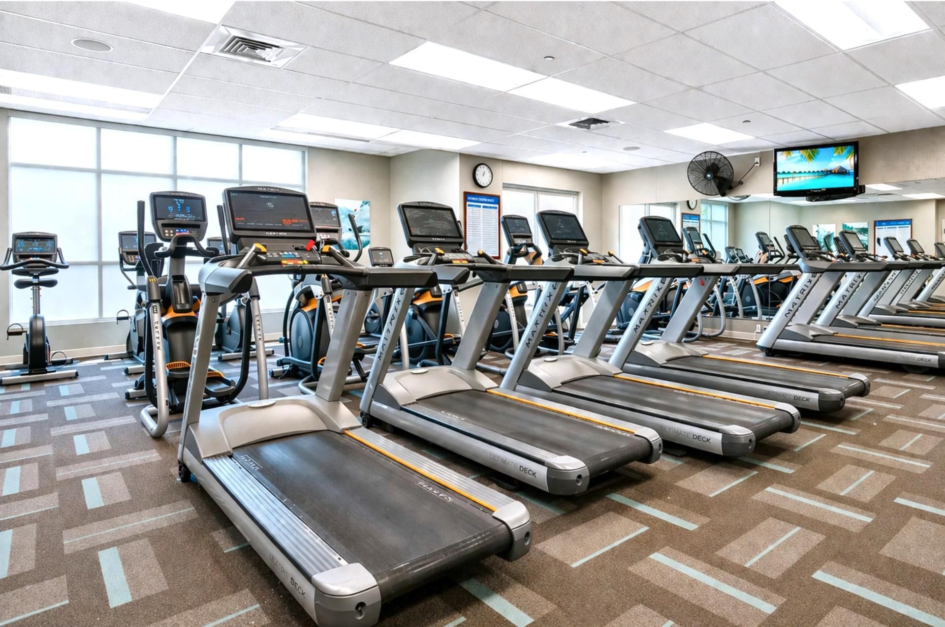 Stay active with our fully equipped fitness center, featuring state-of-the-art machines. Your workout with a view has never been better.