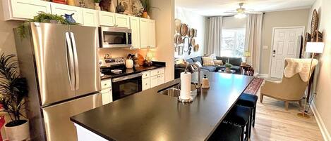 Microwave, oven, stovetop, dishwasher