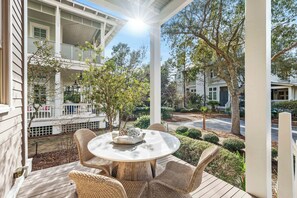 Outdoor dining - 5BR WaterColor Retreat:  Beach Club Access, Golf Cart, BIkes, Private Pool, Carriage House! (Santa Rosa Beach)