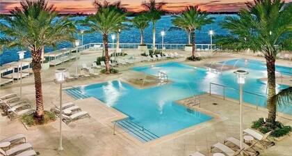 Luxury Waterfront Studio Condo with Balcony Views