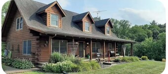 Log cabin home in charming setting