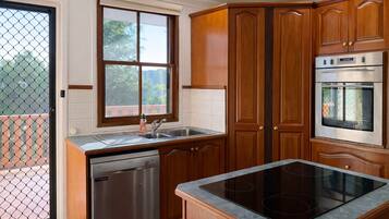 Microwave, oven, stovetop, dishwasher