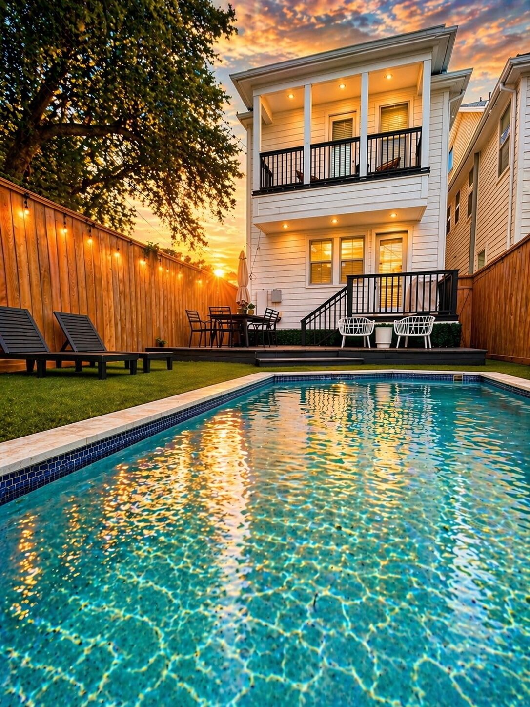 Outdoor pool, a heated pool