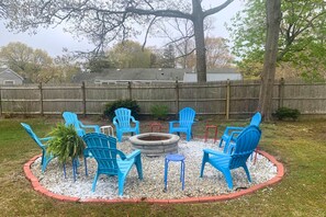 Property grounds - Dog-Friendly Cape Cod Getaway with Fire Pit & Yard (South Yarmouth)