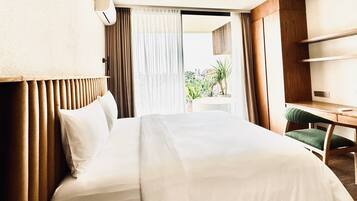 Apartemen Deluks, pemandangan kebun