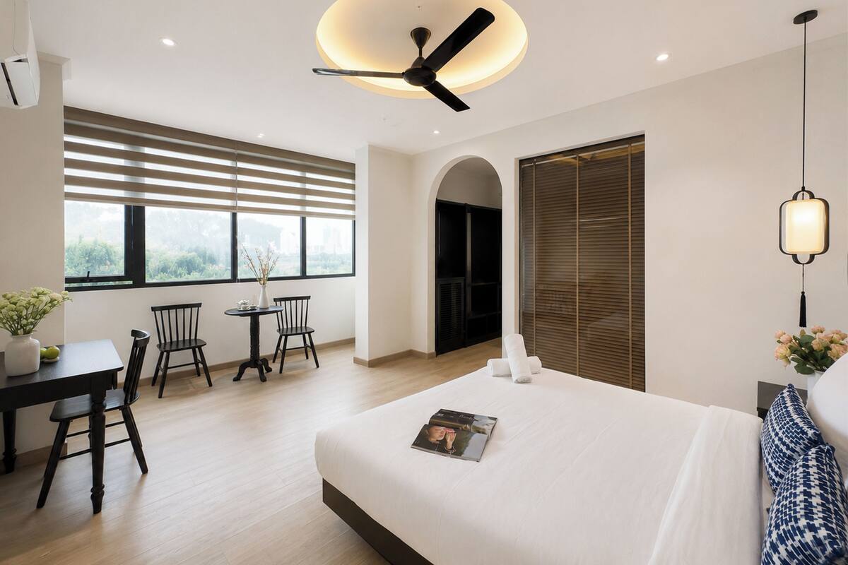 ห้องซูพีเรีย, วิวแม่น้ำ | Wi-Fi ฟรี, ผ  ้าปูที่นอน