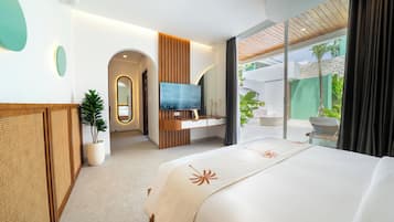 Villa, 2 habitaciones, alberca privada | Minibar, caja de seguridad en la habitación y escritorio
