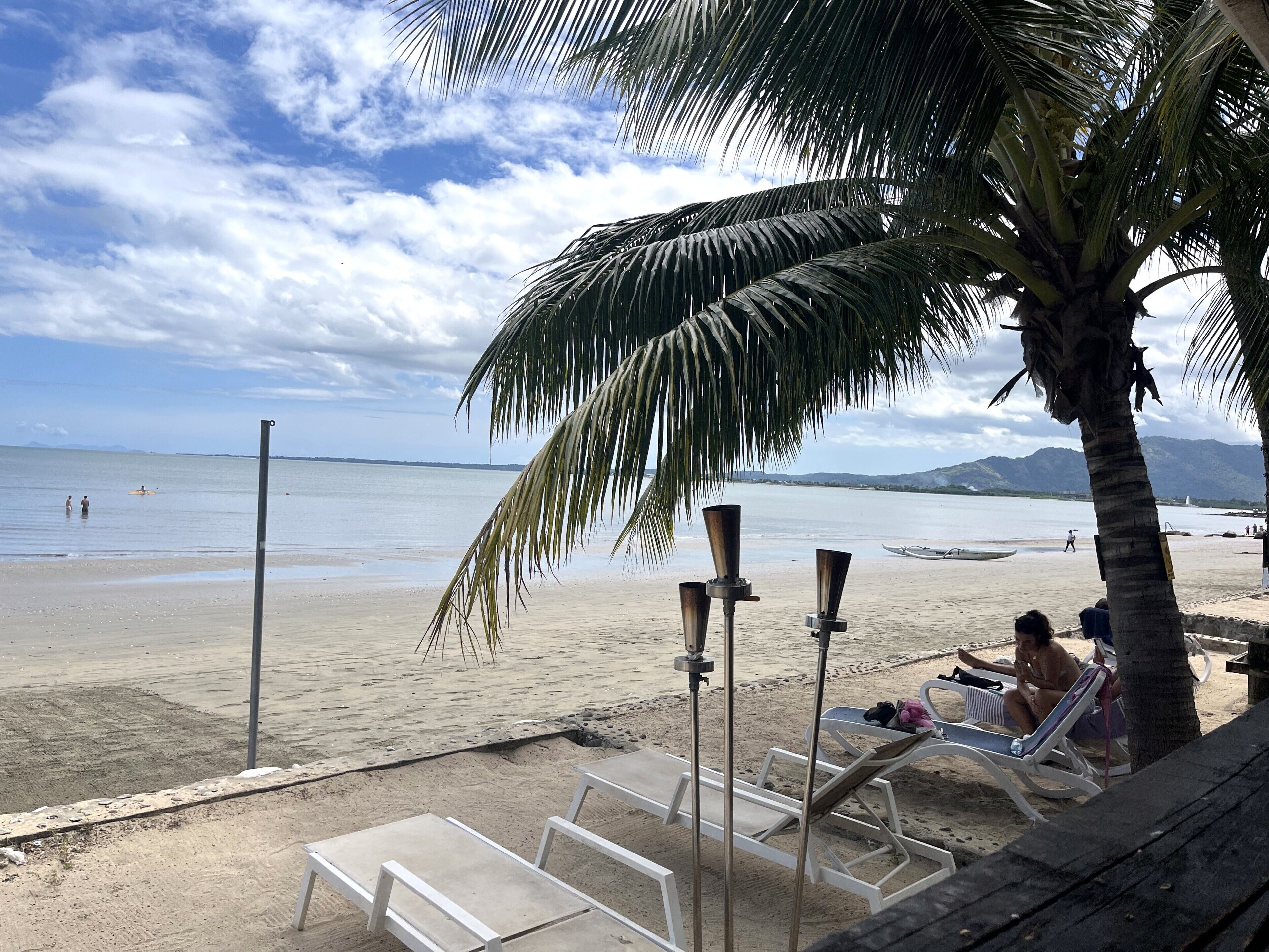 On the beach, beach bar