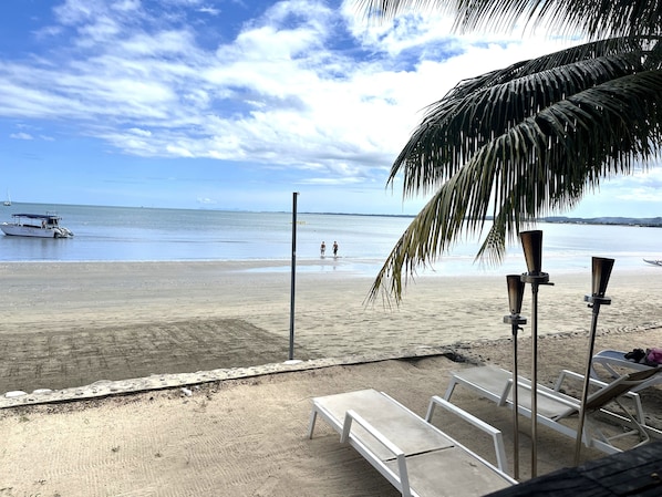 On the beach, beach bar