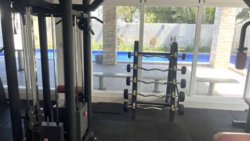 Apartment, 3 Schlafzimmer, Küche, Gartenblick | Fitnessbereich