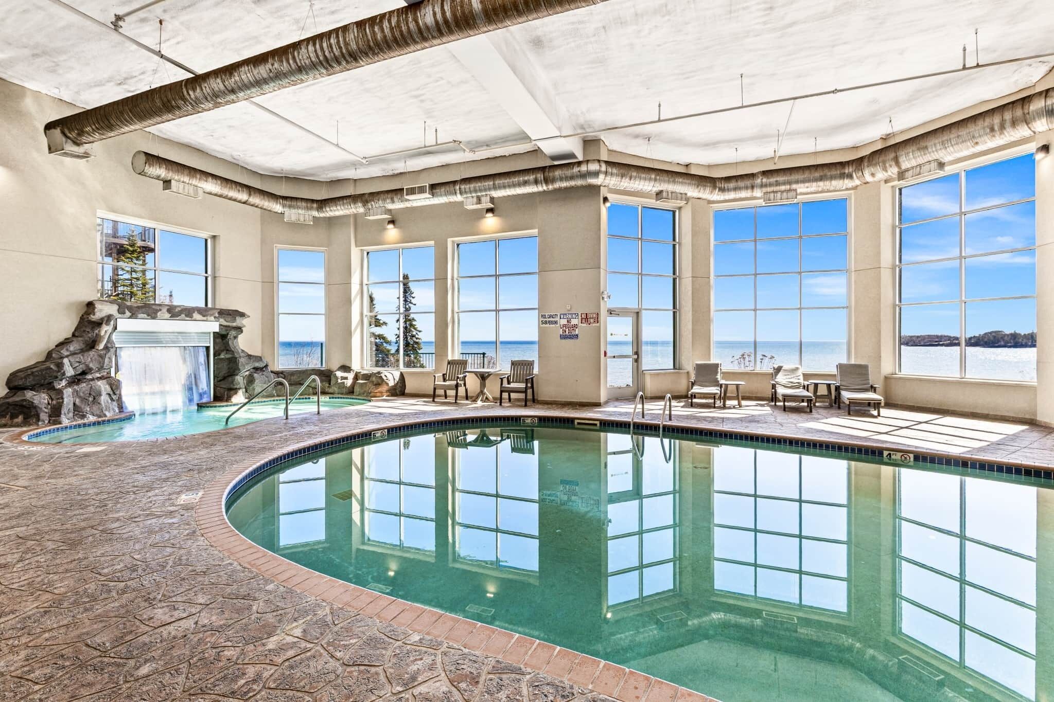 Indoor pool, a heated pool
