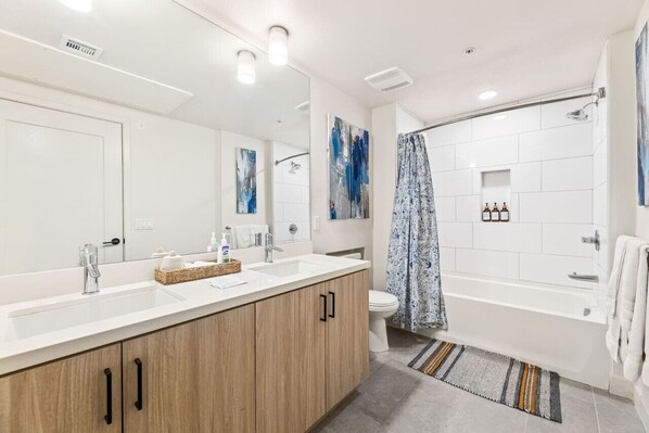 Hair dryer, towels
