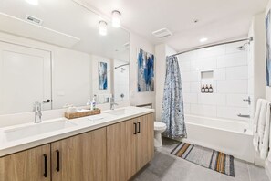 Hair dryer, towels