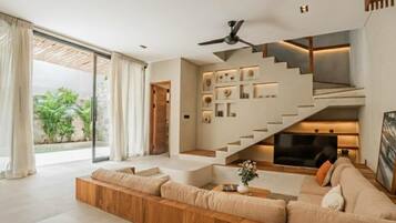 Villa, eigener Pool, Gartenblick | Wohnbereich