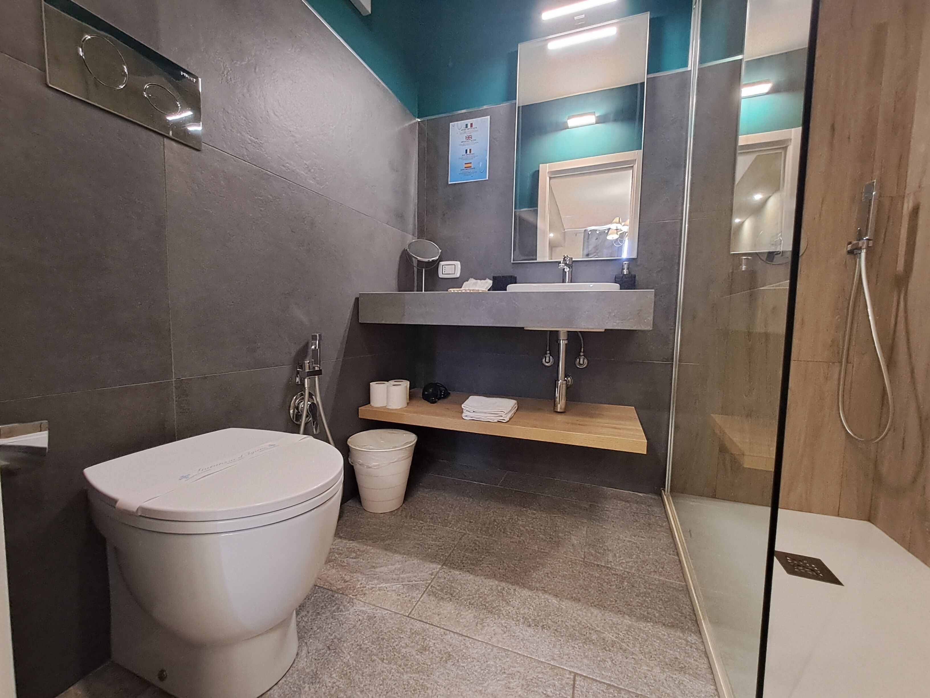 Deluxe-studiolejlighed - 1 queensize-seng - havudsigt | Badeværelse