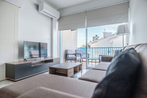 Apartment, Balcony, Sea View | Living area - Beach Escape Apartment (Pyla)