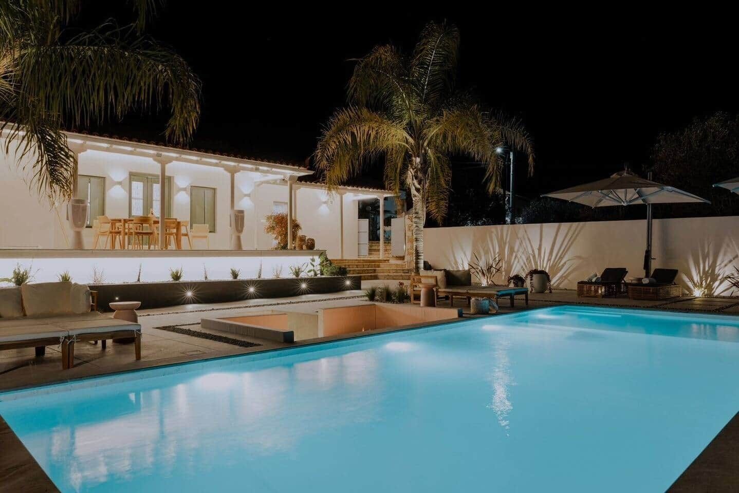 Piscine extérieure, piscine chauffée