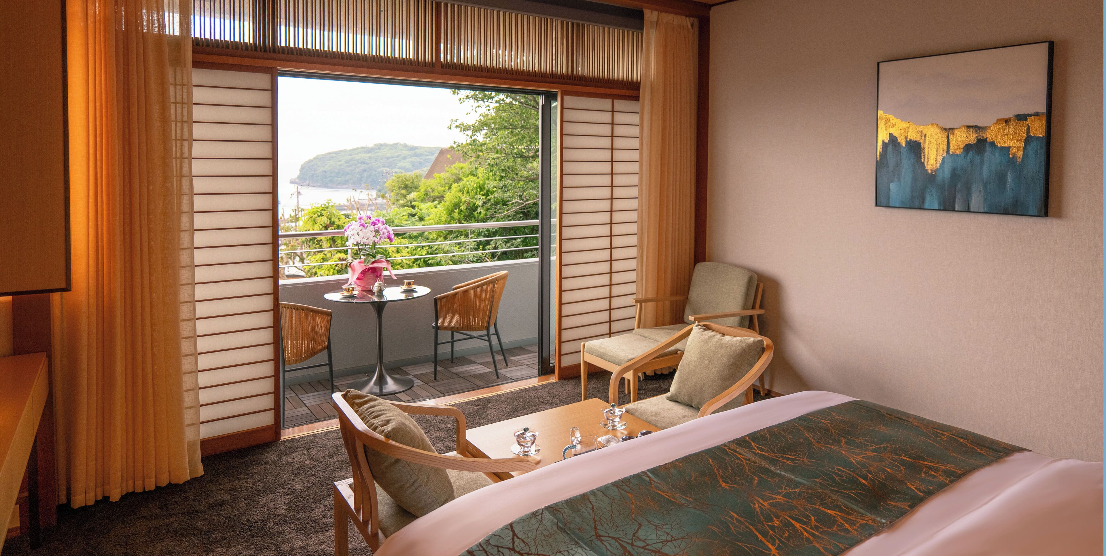 Standard-Doppelzimmer, Balkon, Buchtblick