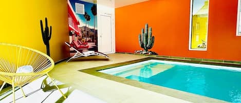 A heated pool