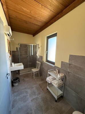 Deluxe Triple Room, Vineyard View | Bathroom - B & B Foresta Vini (Telese)