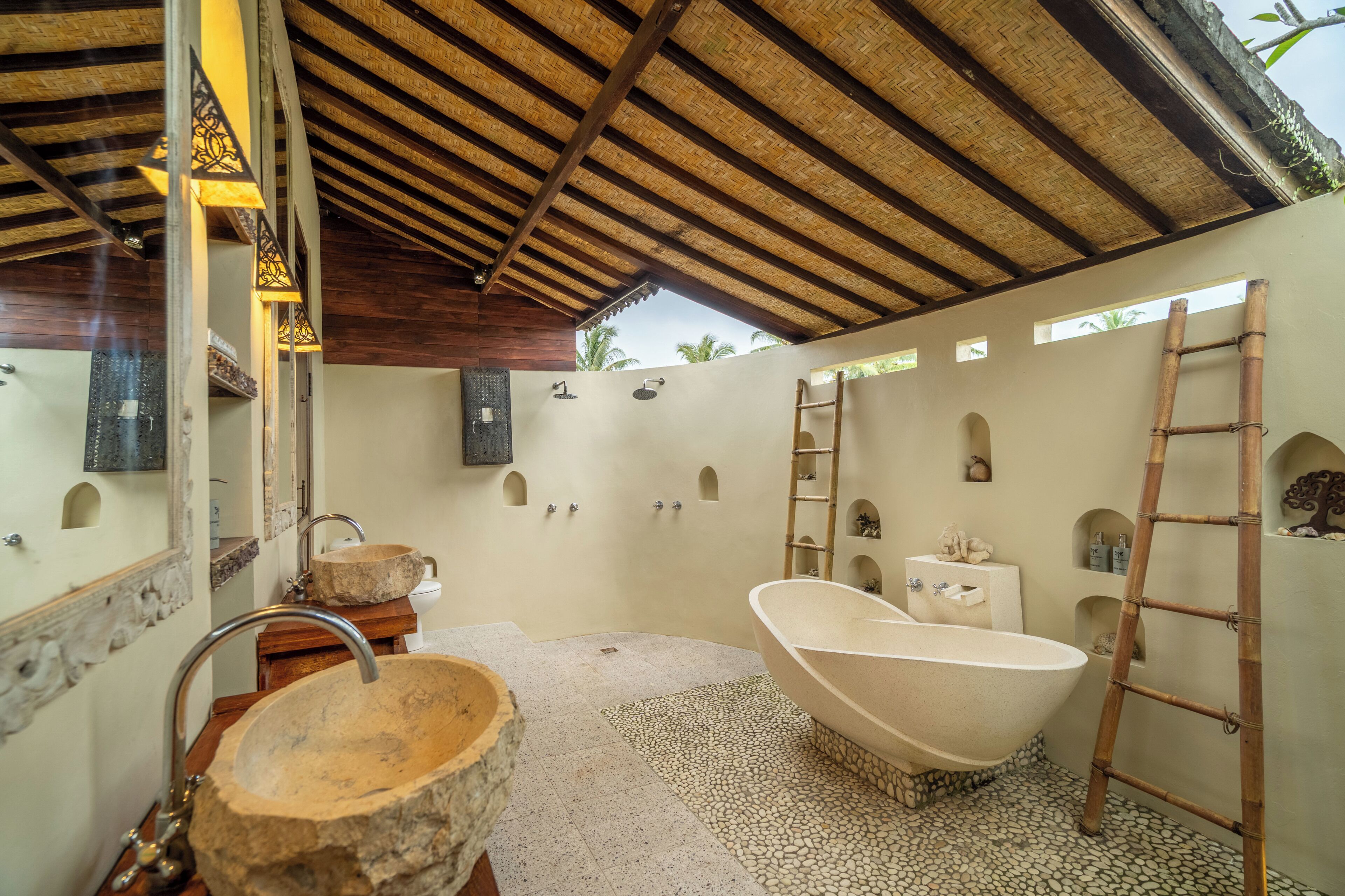 Family Villa, 2 Bedrooms, Private Pool | Bathroom | Hair dryer, towels, soap, shampoo