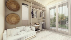 Habitación Deluxe | Minibar, caja fuerte, mobiliario individual y ropa de cama