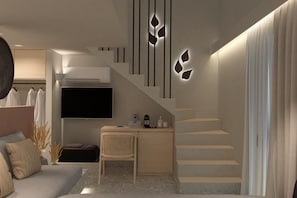 In-room safe, desk, blackout curtains, soundproofing - Aktaion Signature Suites (Agistri)
