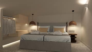 Coffres-forts dans les chambres, bureau, rideaux occultants
