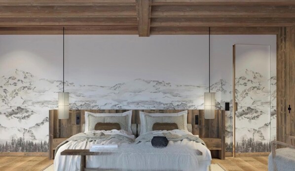 Room - Chalet de Luxe - Exceptional views & XXL leisure activities 🦅 (Montgenèvre)