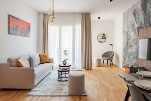 Apartment, Balcony | Living area - A60 Apartman Hotel (Budapest)
