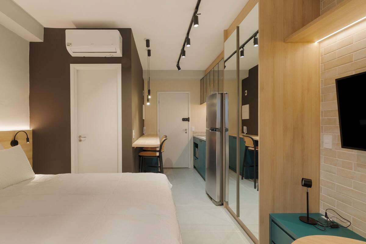 Apartemen Comfort, balkon, pemandangan kota