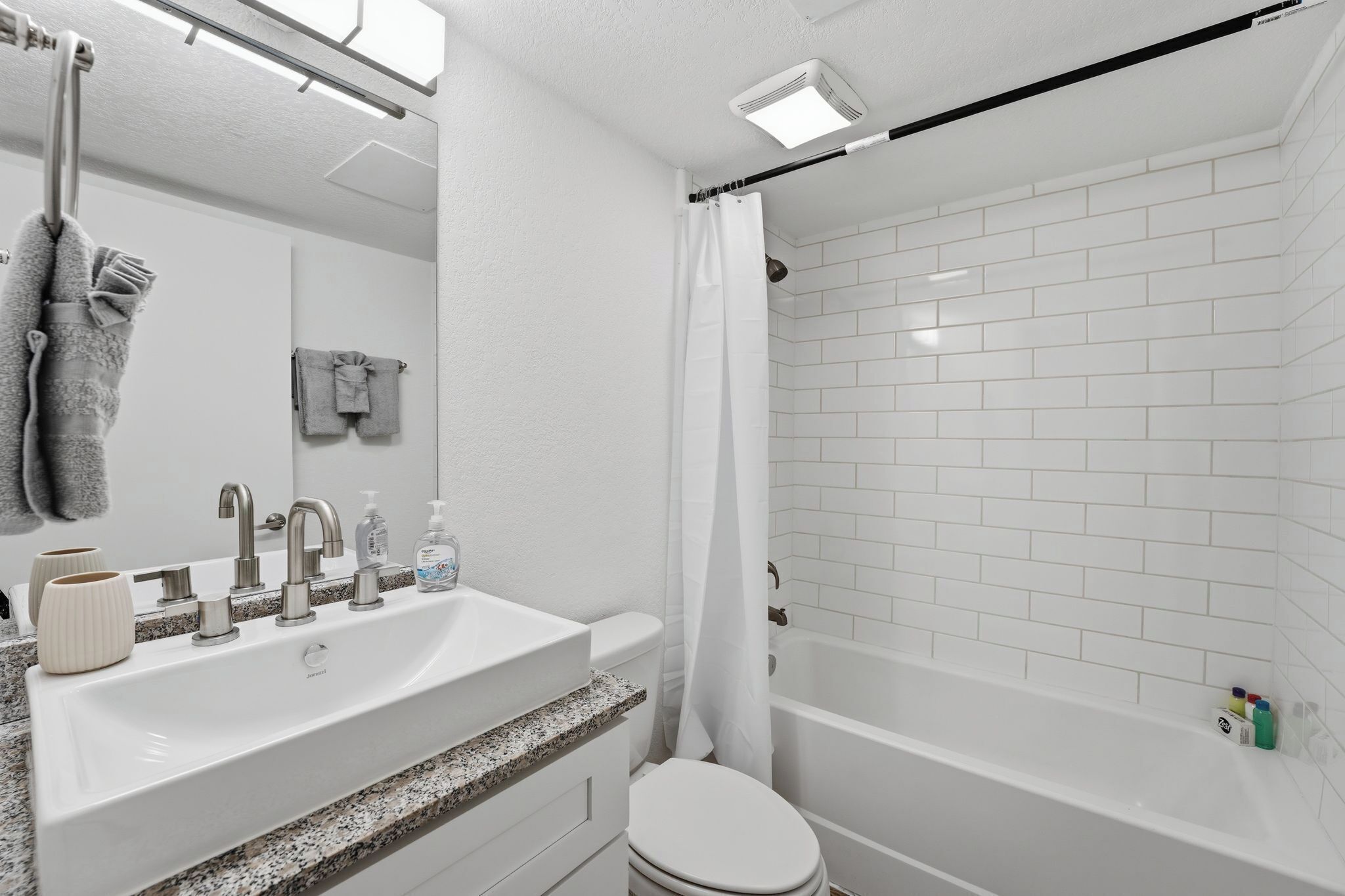 Hair dryer, towels