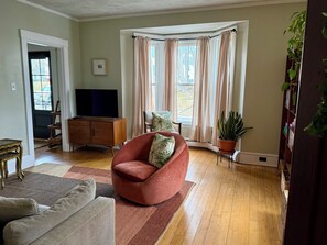 Living area - Charming Portland Area Home - Pet Friendly, Fenced Yard, EV + Parking (Westbrook)