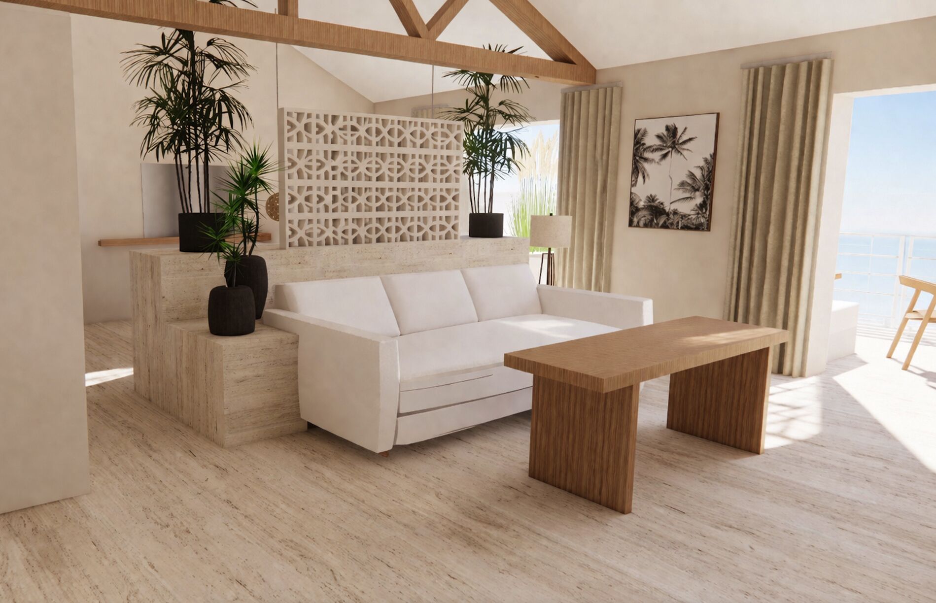 Luxury Villa, Sea View | Living area