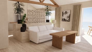 Luxury Villa, Sea View | Living area