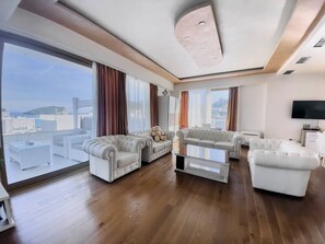 Living area - Penthouse sea view with pool on terrace (Budva)