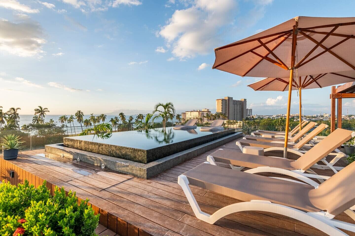 A heated pool