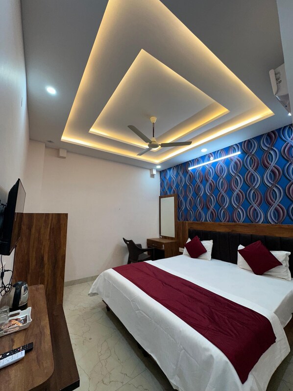 Habitación individual Deluxe, vista a la ciudad | Ropa de cama 