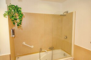 Baignoire à jets, sèche-cheveux, bidet, serviettes fournies