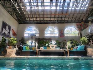 Indoor pool, a heated pool