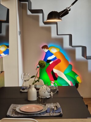 Dining - Loft in Monti, private courtyard 5' from Colosseum (roma)