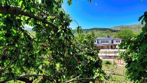 A house with a garden, surrounded by hills. - Agroturizem Dr Bizhga (Picar)