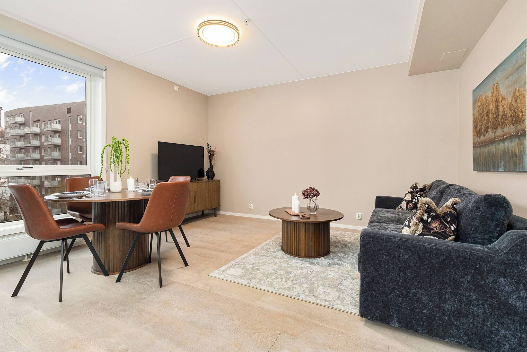 Appartement, 2 chambres, accessible aux personnes à mobilité réduite, patio | Salle de séjour