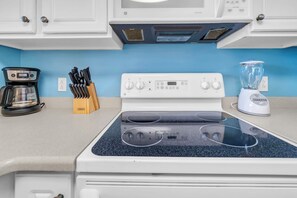 Fridge, microwave, oven, stovetop - 🌊Stunning Gulf Views | 2 Pools | Great Location | Seychelles 603🌊 (Panama City Beach)