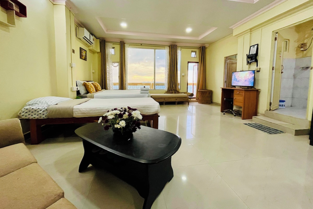 Familiestudio-suite - balkon - bjergudsigt