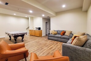 Living area - New! Hot Tub & Private Pool Await Your Stay! (McHenry)