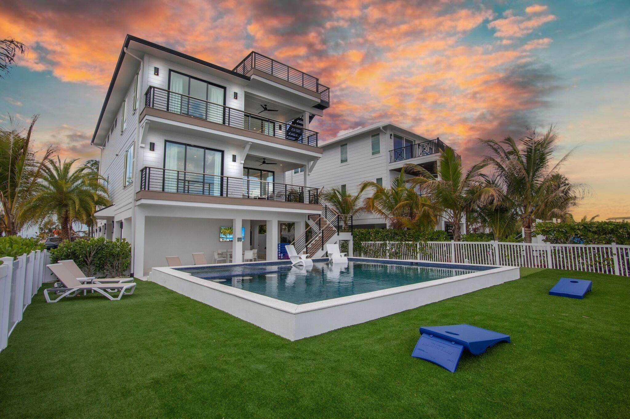 A heated pool