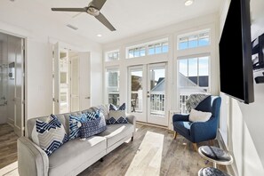 TV, offices - Spacious Coastal Home Near Lagoon Pool w/ Bonus Living Area, Balconies, & Bikes (Seacrest Beach)