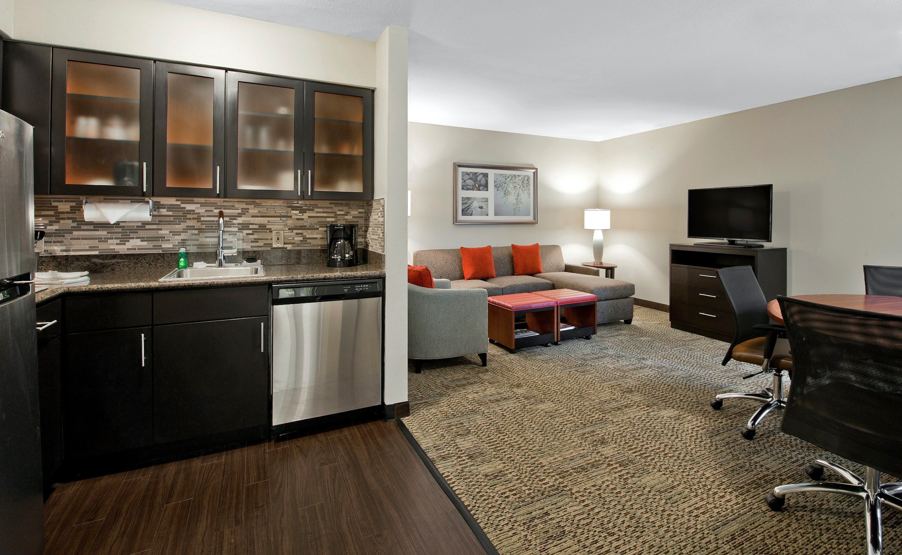 TV, DVD player, offices